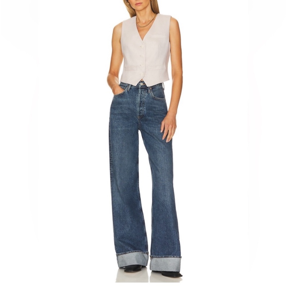 Dame High Waist Wide Leg Organic Cotton Jeans